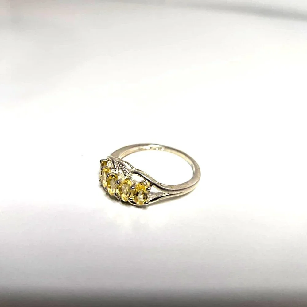Citrine 5 Stone Ring - Picture 1 of 5